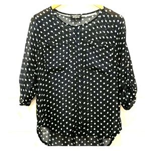 Papermoon sheer dot blouse
